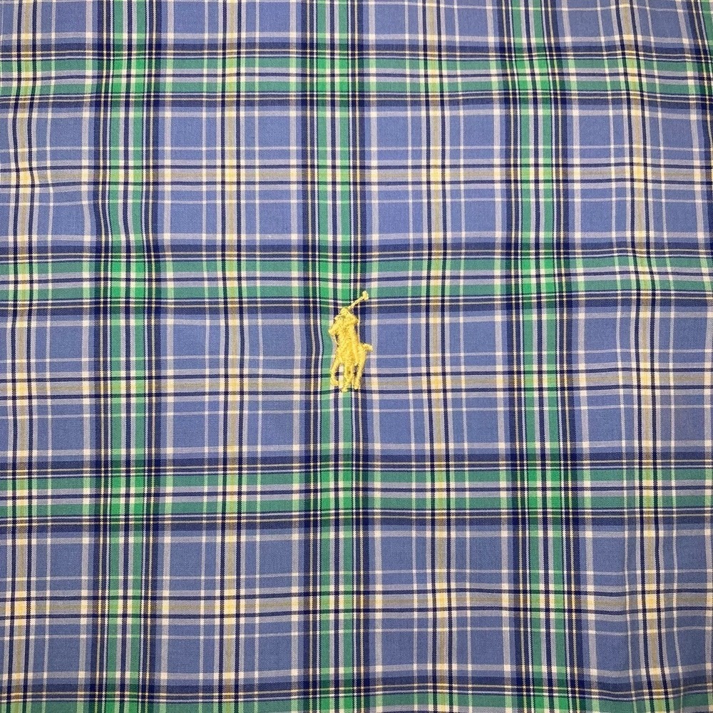 Ralph Lauren Shirt Mens XL Custom Fit Loud Madras Plaid Button Down Long Sleeve - Picture 4 of 8